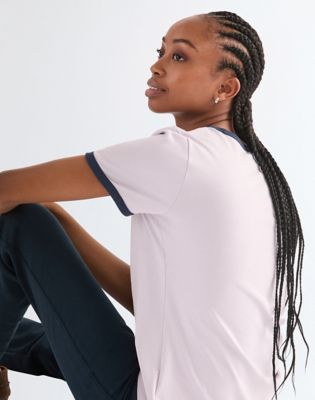 Slim Ringer Tee in Evening Haze
