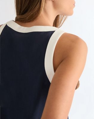 Slim Ringer Tank in Navy