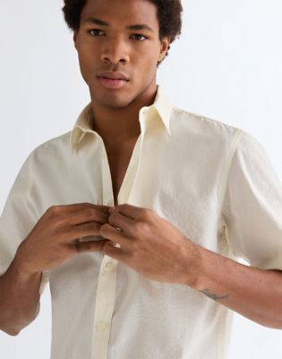 Wrangler Regular Szorty Sleeve Shirt biały znoszony