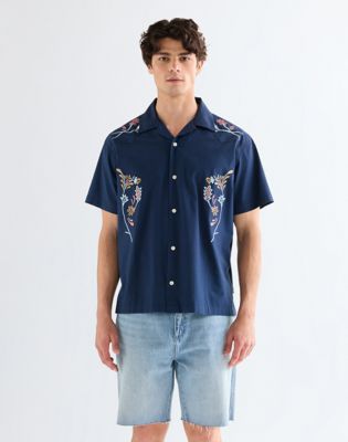 Wrangler Relaxed W Resort Shirt granatowy Floral