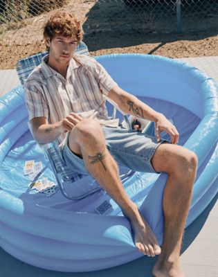 Wrangler Relaxed Szorty Sleeve W Resort Shirt Tan Ruby Wine