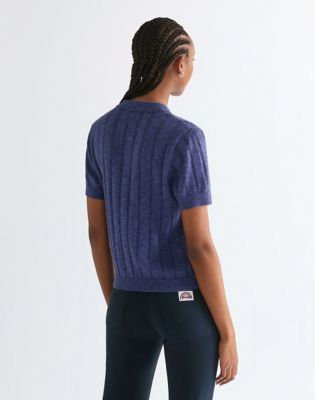 Slim One Pocket Polo Shirt in Deep Cobalt
