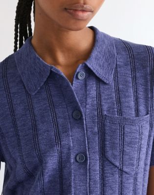 Slim One Pocket Polo Shirt in Deep Cobalt