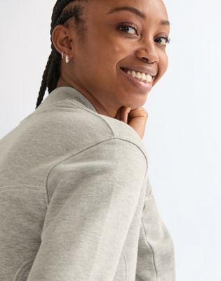 Regular Aviator Sweatshirt in Mid Grey