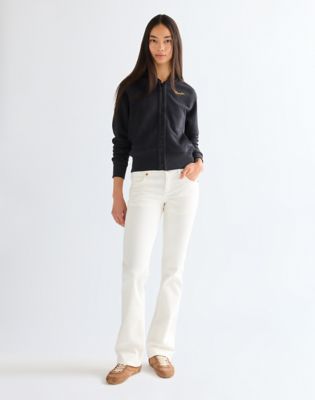 Regular Aviator Sweatshirt in Black