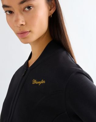 Regular Aviator Sweatshirt in Black