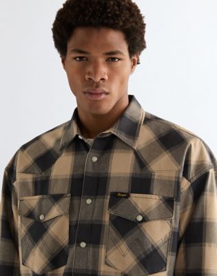 Oversized Western Shirt in Curds And Whey