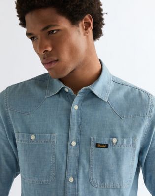 Regular Chambray Shirt in Indigo