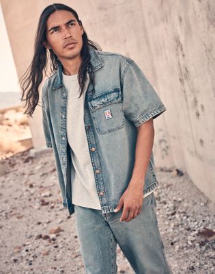 Wrangler Relaxed Toughlite Szorty Sleeve koszula wierzchnia Canyon Shade