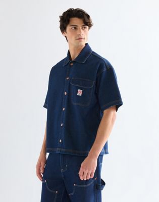 Wrangler Relaxed Szorty Sleeve koszula wierzchnia Rinse