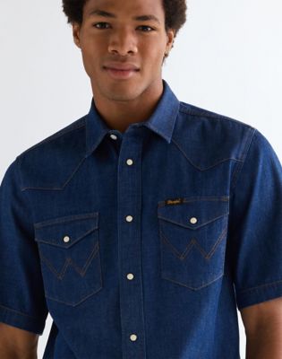 Regular Short Sleeve Western Shirt in Caroline Creek