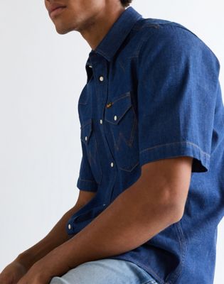 Regular Short Sleeve Western Shirt in Caroline Creek