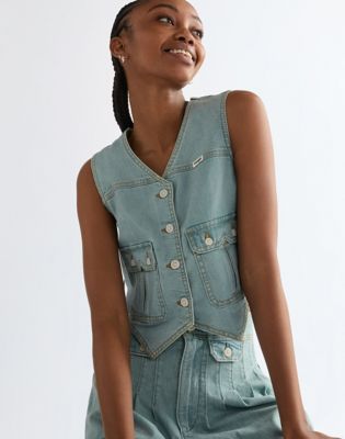 Wrangler Country Estate Regular Lightweight Kamizelka Pale Denim