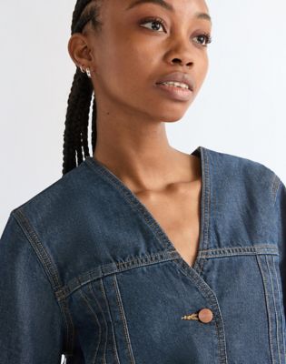 Slim Lightweight Bolero Jacket in Western Night
