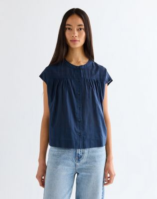 Wrangler Relaxed Drop Shoulder Shirt granatowy