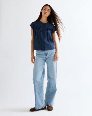 Relaxed Drop Shoulder Shirt in Navy