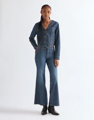 Wrangler 70S Spodnie z rozszerzanymi nogawkami Lightweight Jean Western Nightfall