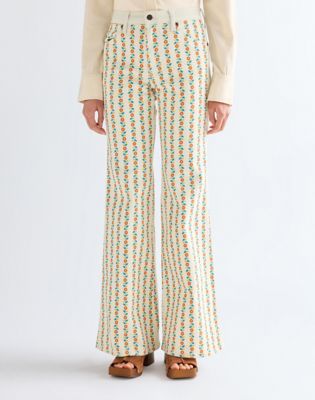 Wrangler 70S Jeansy z rozszerzanymi nogawkami Folksy Floral