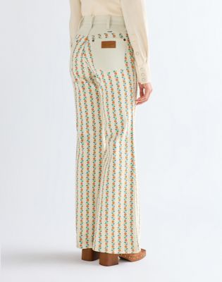 70s Flare Jean in Folksy Floral