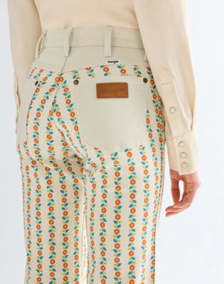 70s Flare Jean in Folksy Floral