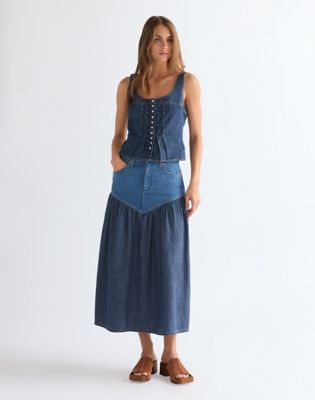 Regular Basque Waist Skirt in Lone Rider