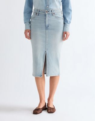 Slim Pencil Skirt in Sagebrush