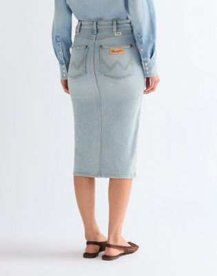 Slim Pencil Skirt in Sagebrush