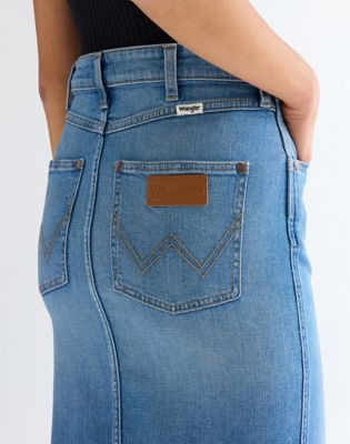 Slim Pencil Lightweight Skirt in Hazy Horizon