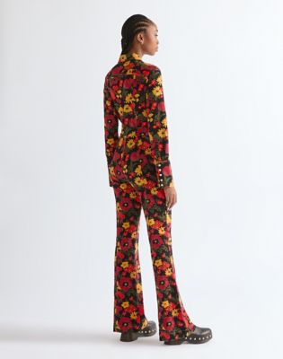 Slim Retro Catsuit in Antique Bloom