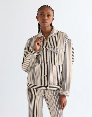 Wrangler Relaxed Cowgirl Kurtka Multi niebieski Stripe