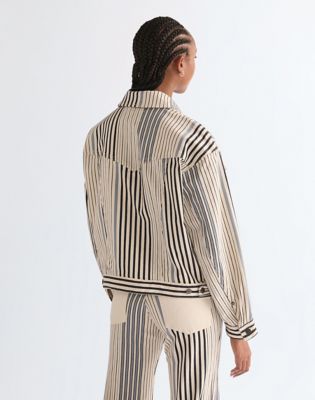 Relaxed Cowgirl Jacket in Multi Blue Stripe