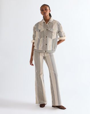 Relaxed Cowgirl Jacket in Multi Blue Stripe