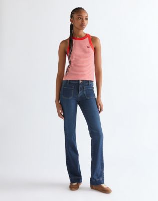 Slim Ringer Tank in Flame Scarlet