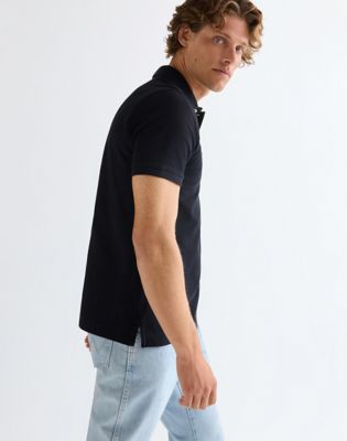 Regular Polo Shirt in Black
