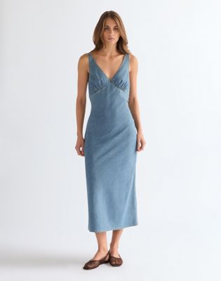 Slim Bias Slip Lightweight Dress in Bohemian Bliss