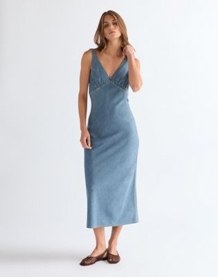 Slim Bias Slip Lightweight Dress in Bohemian Bliss