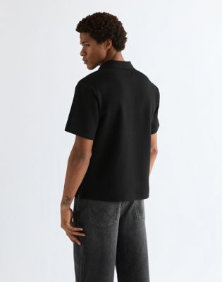 Wrangler Relaxed koszula polo z dł. Rękawami czarny