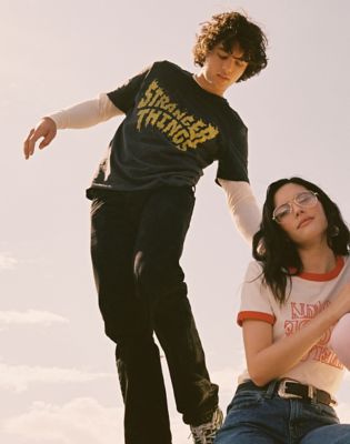 Wrangler&reg; X Stranger Things &trade; Tee in Washed Black