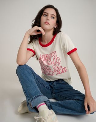 Wrangler&reg; X Stranger Things &trade; The Upside Down Tee in Marshmallow