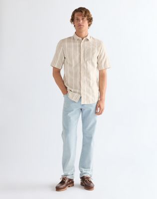 Regular Lightweight Shirt in Brown White