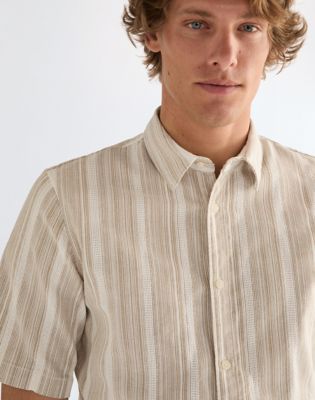 Regular Lightweight Shirt in Brown White