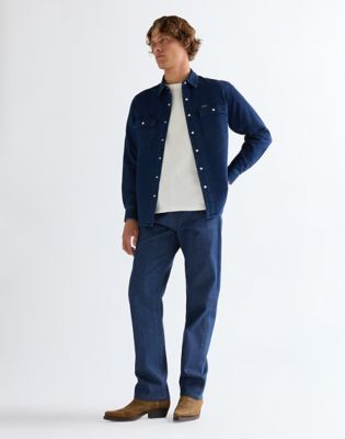 Blue Bell Relaxed Overshirt in Indigo Waffle