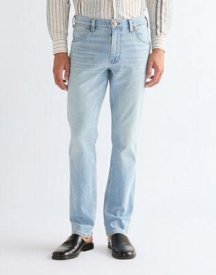 Wrangler Greensboro Niska elastyczność Though Lite Proste jeansy Firelight