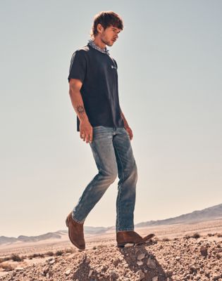 Texas Straight Toughlite Low Stretch Jean in Harbor Blue