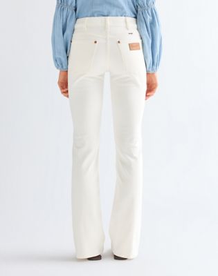 Low Rise Bold Boot Lightweight Jean in Worn White
