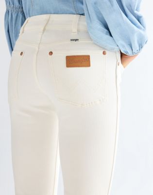 Low Rise Bold Boot Lightweight Jean in Worn White