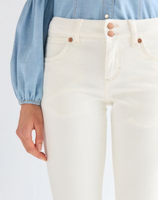 Low Rise Bold Boot Lightweight Jean in Worn White