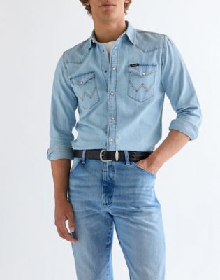 Wrangler Easy skórzany pasek czarny