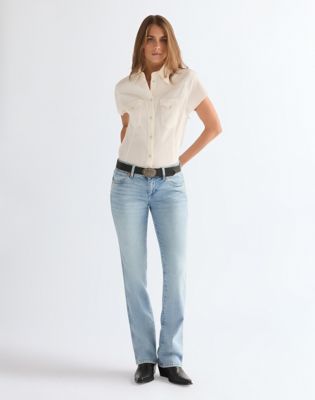 Big Buckle Leather Belt in Black