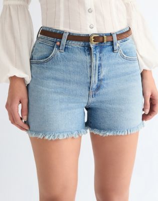 Thin Western Leather Belt in Brown Suede